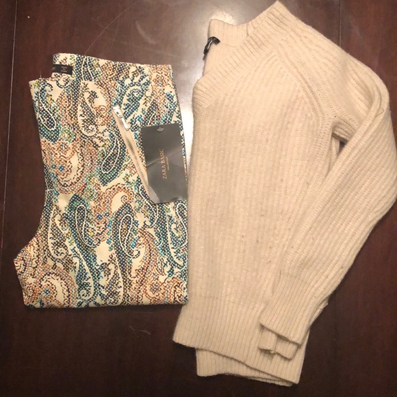 ZARA COLORFUL LEGGINGS - Picture 1 of 3